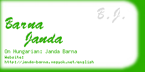 barna janda business card